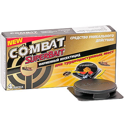 Средство от тараканов 4 шт/уп ловушка COMBAT HENKEL 1/32 Средство от тараканов 4 шт/уп ловушка COMBAT HENKEL 1/32